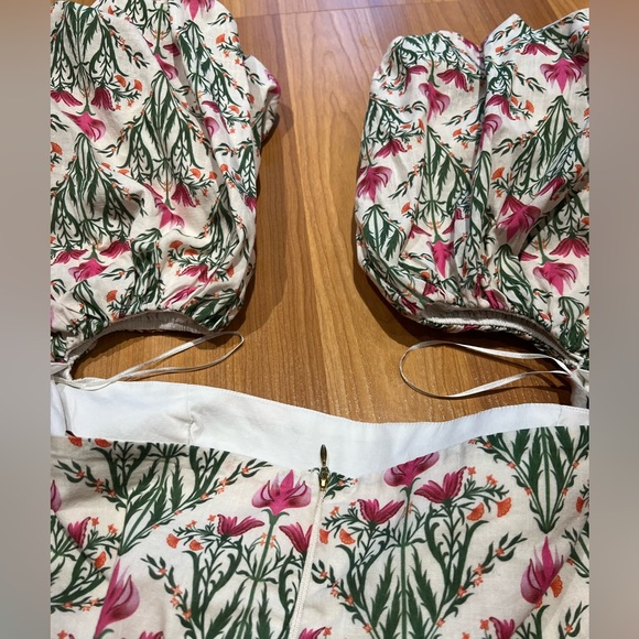 Anthropologie ESPECIA Off The Shoulder Floral Print Romper L - Picture 15 of 16